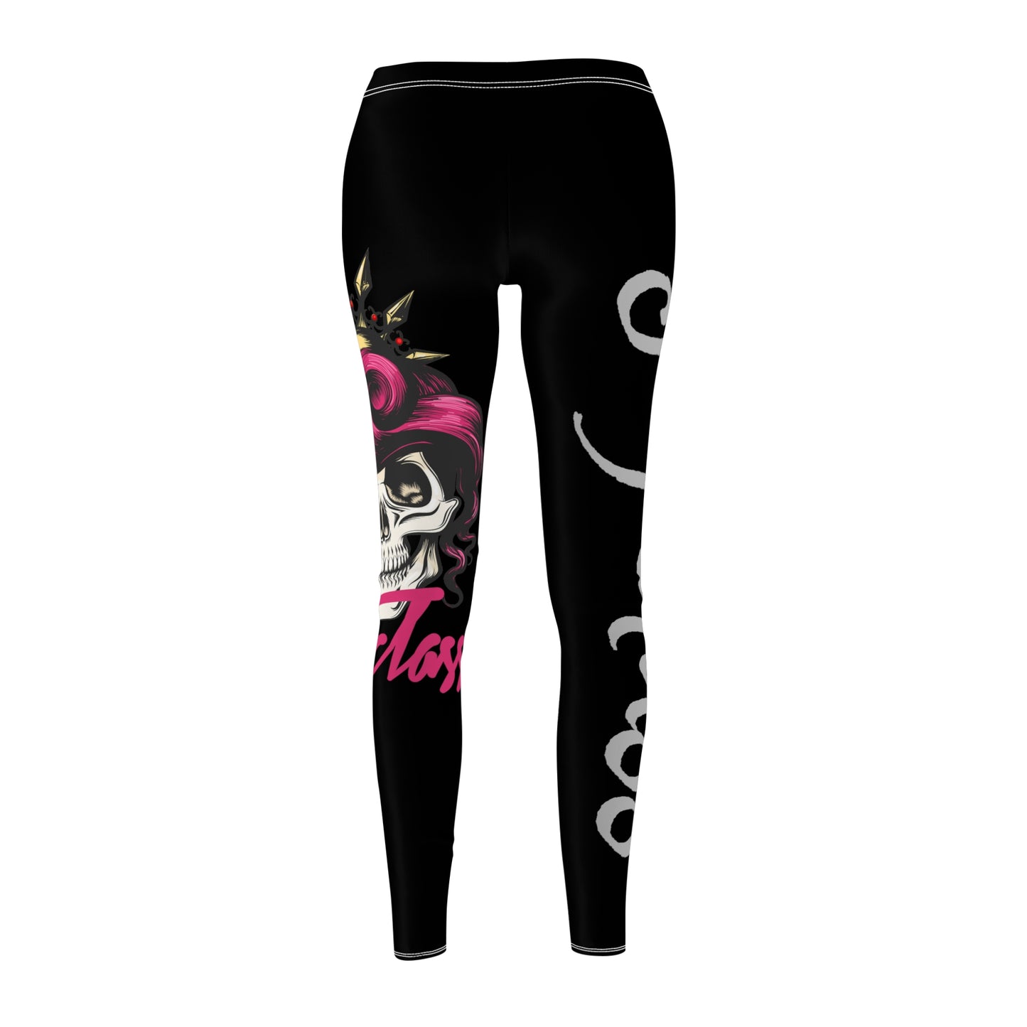 Topclass Pink Hair Skull Leggings