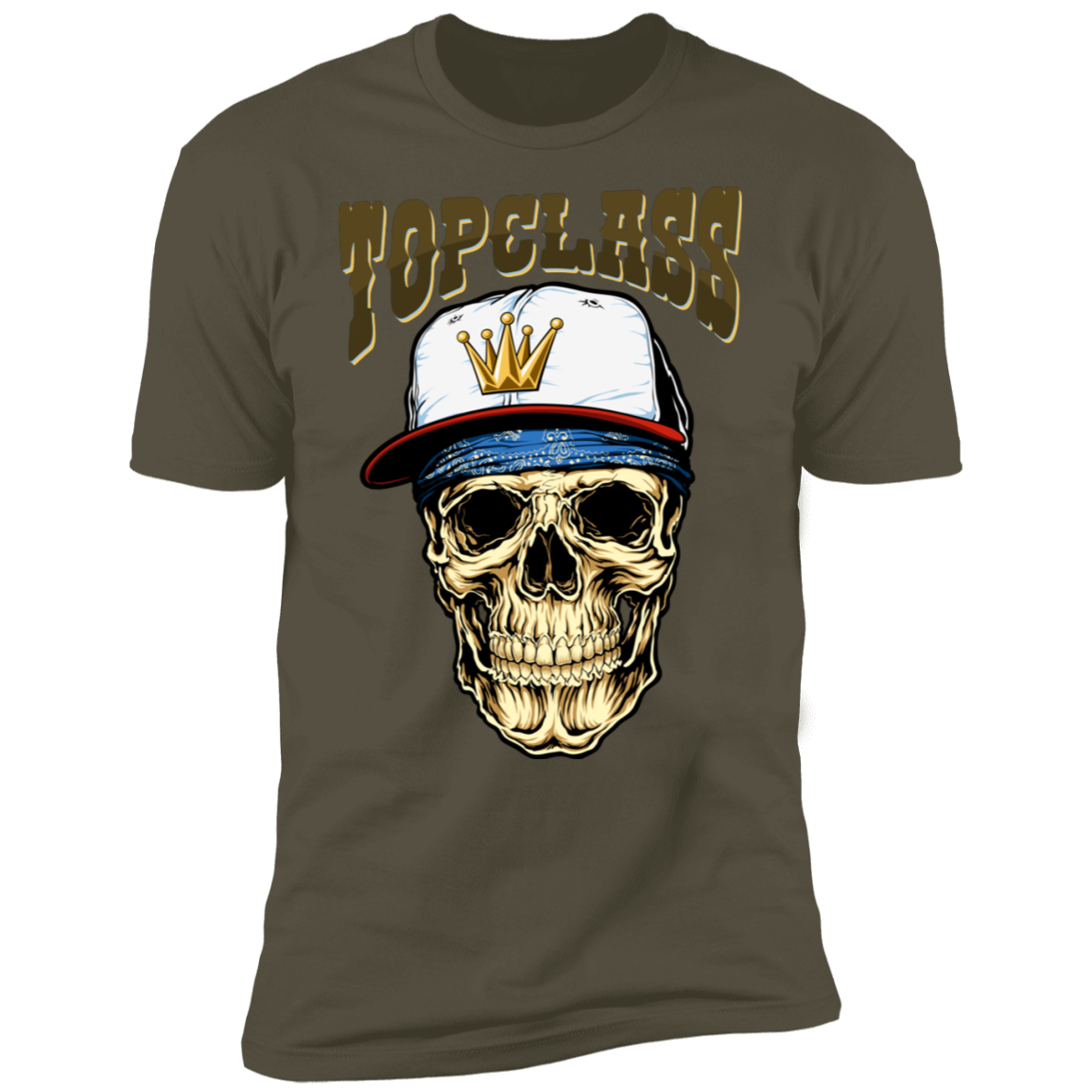 Topclass Skull with Baseball Hat and Crown Tshirt