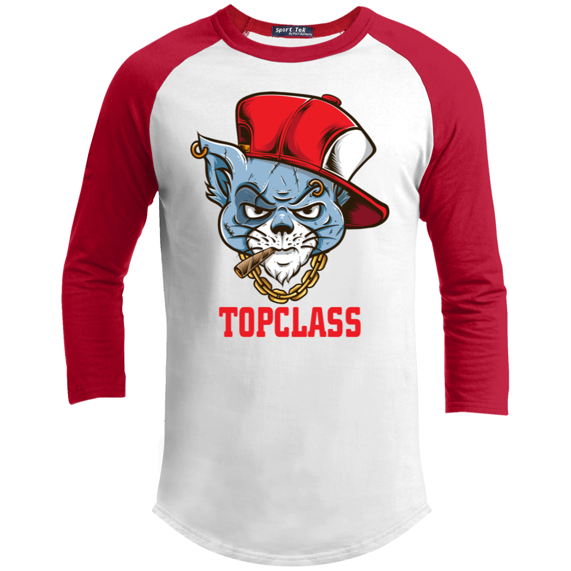 Topclass Pierced Cat Youth Baseball Tshirt