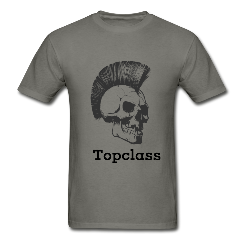 Topclass Mohawk Skull Womens tshirt - charcoal