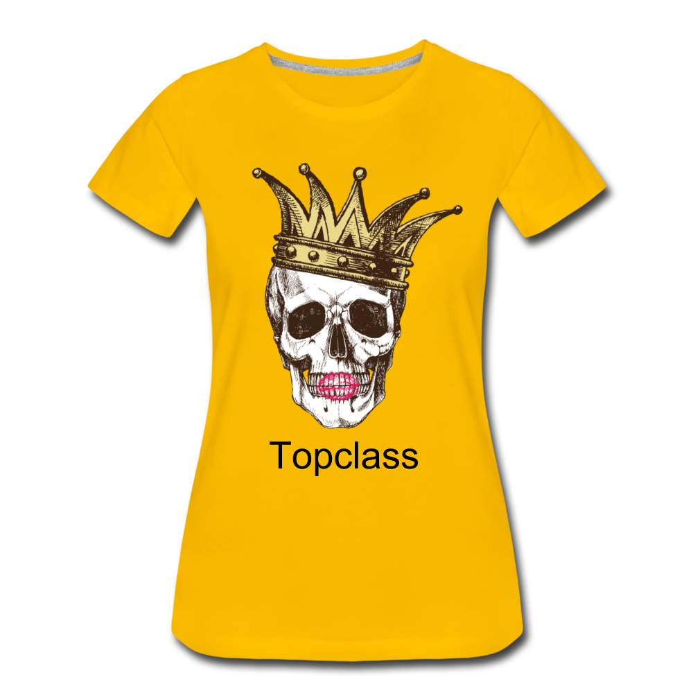 Topclass Womens skull and crown - sun yellow