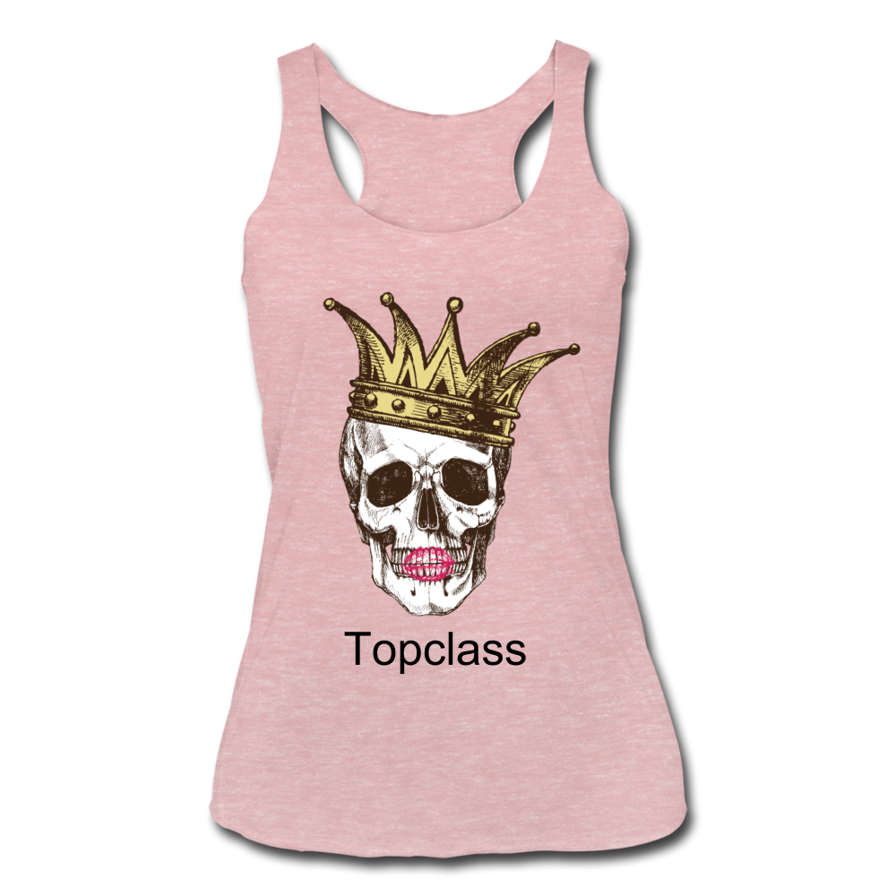 Topclass Womens skull and crown tank top - heather dusty rose