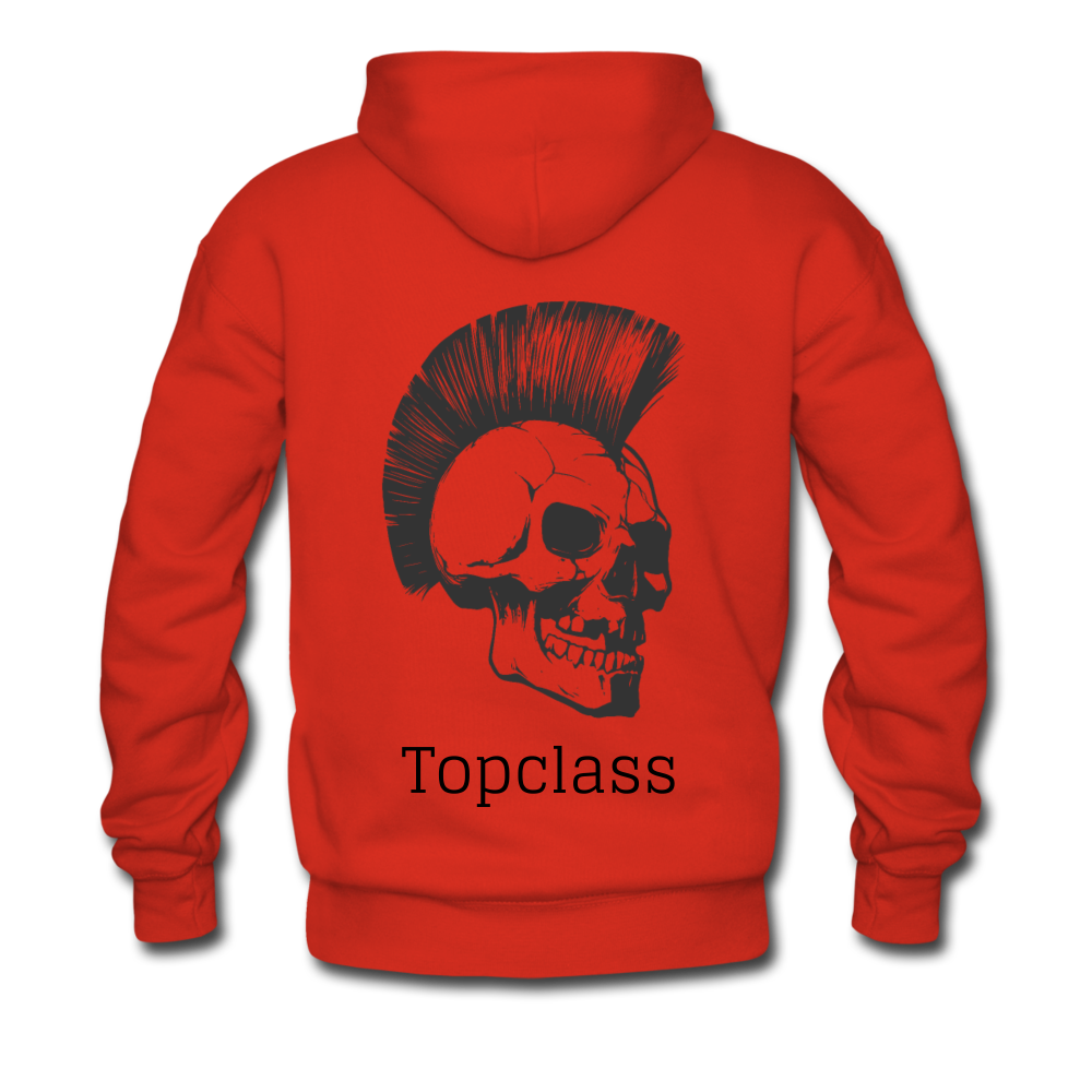 Topclass Skull with Mohawk Hoodie - red
