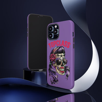 Topclass Pin Up Girl Skull Tough Phone Case