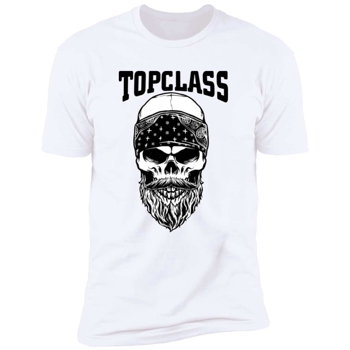 Topclass Bearded Skull and Bandana Tshirt