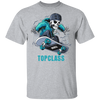 Topclass Blue Skeleton Skateboarder Youth Tshirt