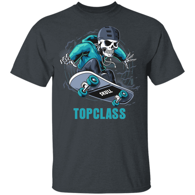 Topclass Blue Skeleton Skateboarder Youth Tshirt