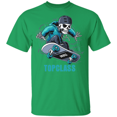 Topclass Blue Skeleton Skateboarder Youth Tshirt