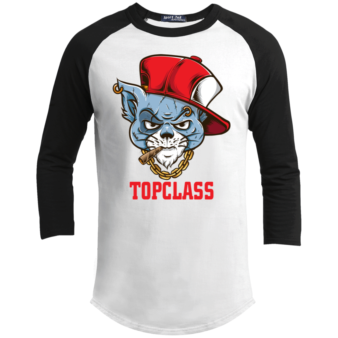 Topclass Pierced Cat Youth Baseball Tshirt