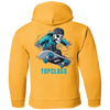 Topclass Blue Skeleton Skateboarder Youth Hoodie