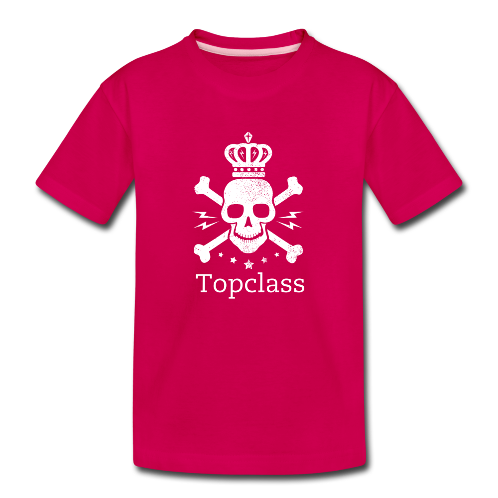 Topclass Skull and Bones Toddler Tshirt - dark pink