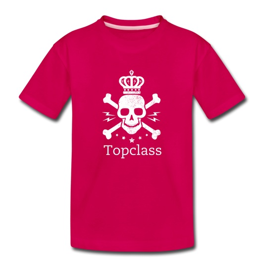 Topclass Skull and Bones Toddler Tshirt - dark pink