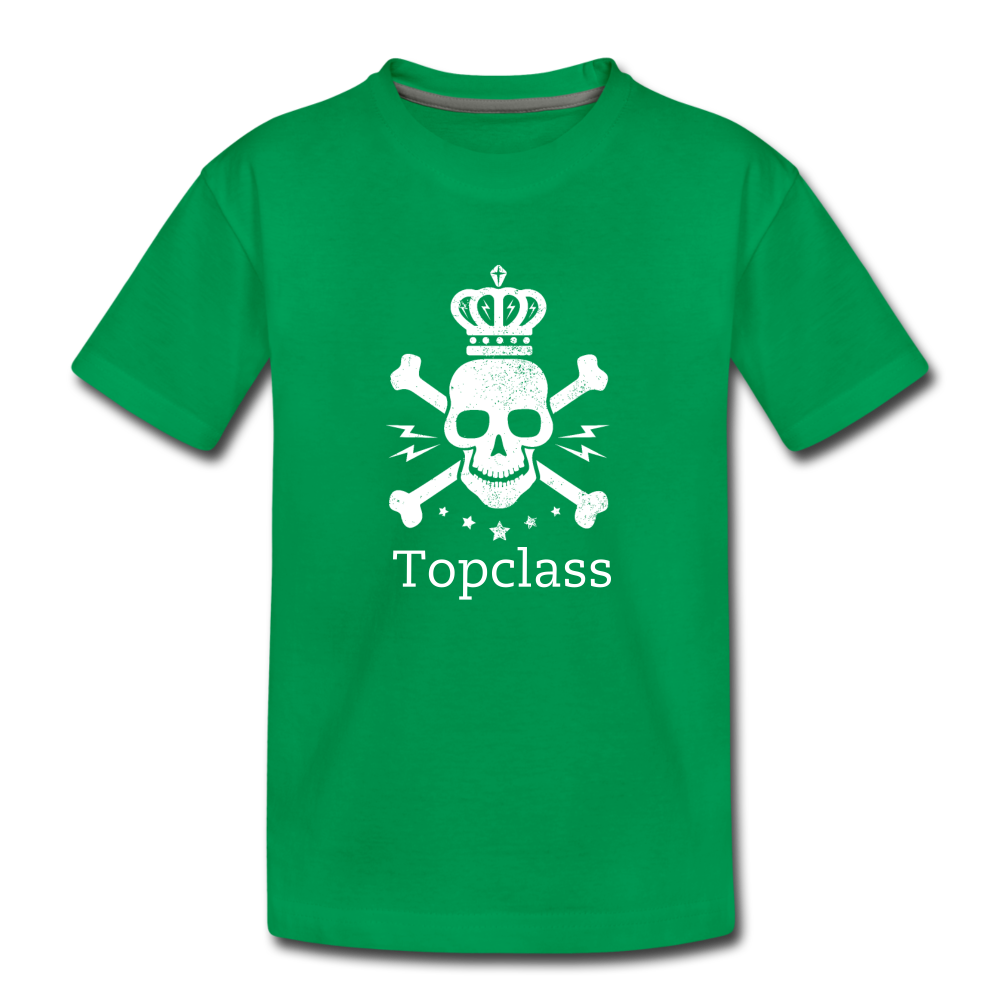 Topclass Skull and Bones Toddler Tshirt - kelly green