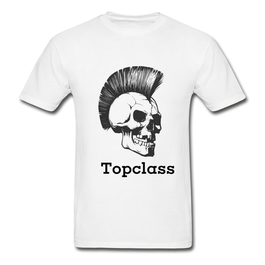 Topclass Mohawk Skull Womens tshirt - white