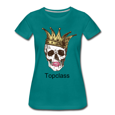 Topclass Womens skull and crown - teal
