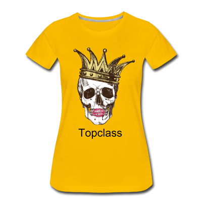 Topclass Womens skull and crown - sun yellow