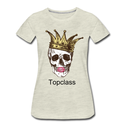 Topclass Womens skull and crown - heather oatmeal
