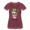Topclass Womens skull and crown - heather burgundy