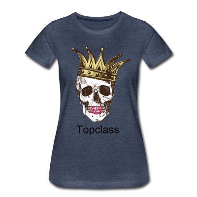 Topclass Womens skull and crown - heather blue