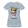 Topclass Womens skull and crown - heather ice blue