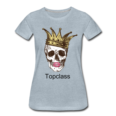 Topclass Womens skull and crown - heather ice blue