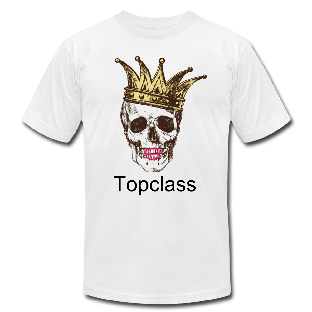 Topclass skull and crown womens tshirt - white