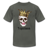 Topclass skull and crown womens tshirt - asphalt