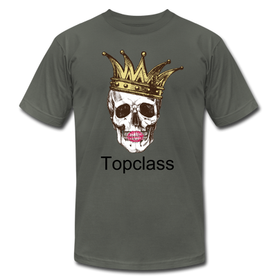 Topclass skull and crown womens tshirt - asphalt