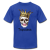 Topclass skull and crown womens tshirt - royal blue