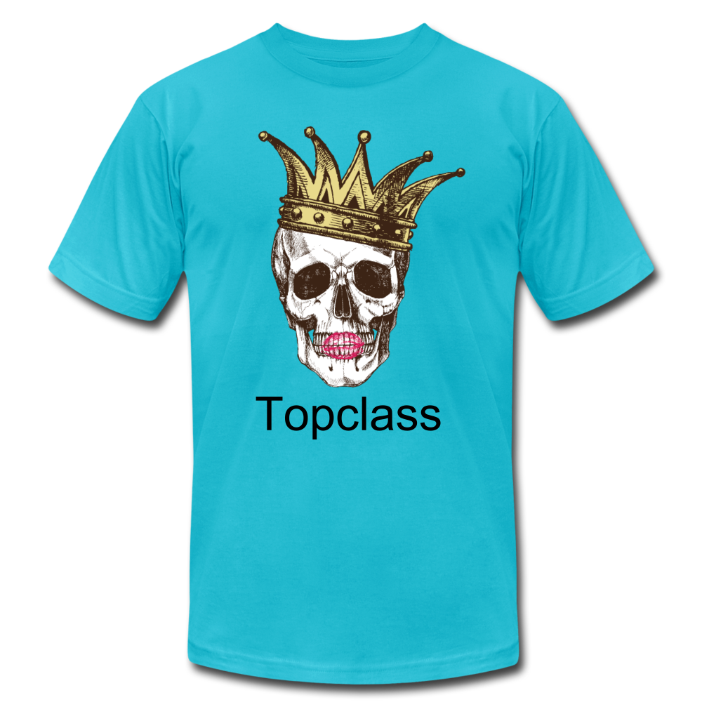 Topclass skull and crown womens tshirt - turquoise