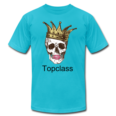 Topclass skull and crown womens tshirt - turquoise