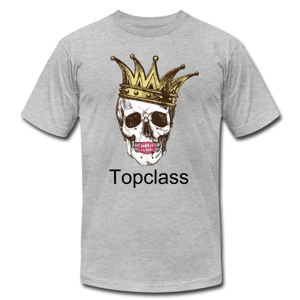 Topclass skull and crown womens tshirt - heather gray