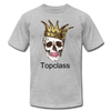 Topclass skull and crown womens tshirt - heather gray