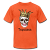 Topclass skull and crown womens tshirt - orange