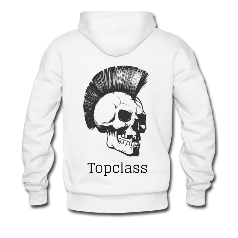 Topclass Skull with Mohawk Hoodie - white