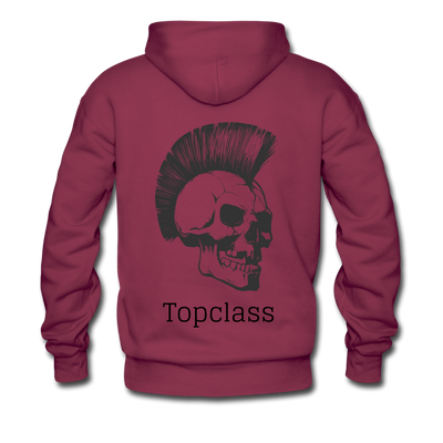 Topclass Skull with Mohawk Hoodie - burgundy