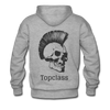 Topclass Skull with Mohawk Hoodie - heather gray