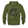 Topclass Skull with Mohawk Hoodie - olive green