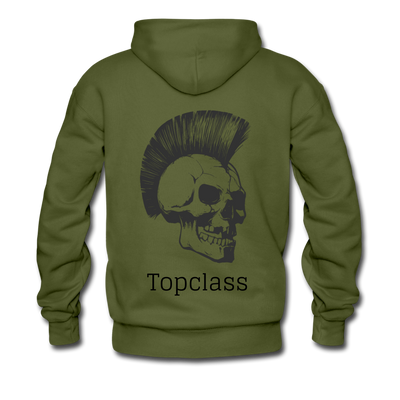 Topclass Skull with Mohawk Hoodie - olive green
