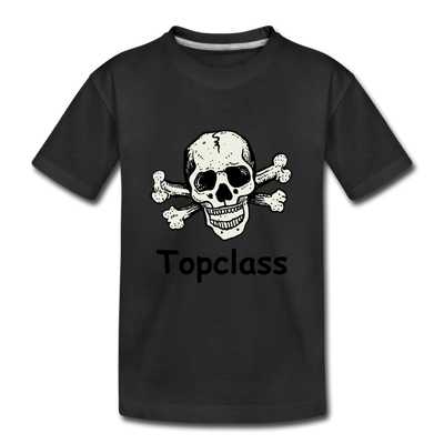 Topclass Youth Tshirt Skull and Bones - black