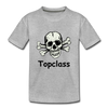 Topclass Youth Tshirt Skull and Bones - heather gray