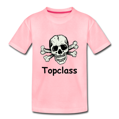 Topclass Youth Tshirt Skull and Bones - pink