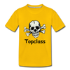 Topclass Youth Tshirt Skull and Bones - sun yellow