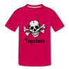 Topclass Youth Tshirt Skull and Bones - dark pink