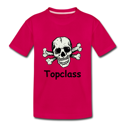Topclass Youth Tshirt Skull and Bones - dark pink