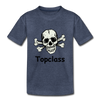 Topclass Youth Tshirt Skull and Bones - heather blue