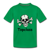 Topclass Youth Tshirt Skull and Bones - kelly green